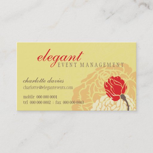 Customizable STYLISH BUSINESS CARD elegant rose