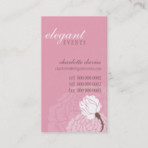 STYLISH BUSINESS CARD elegant rose