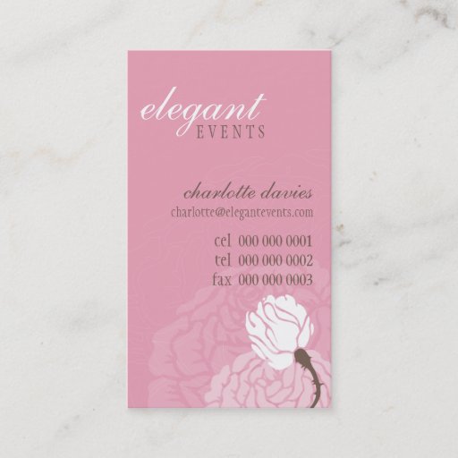 Customizable STYLISH BUSINESS CARD elegant rose