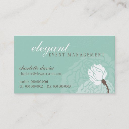Customizable STYLISH BUSINESS CARD elegant rose