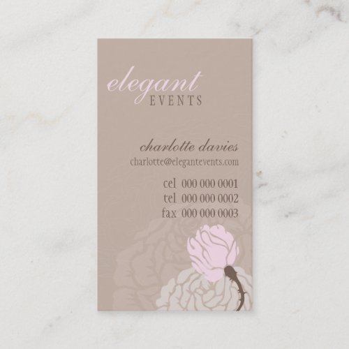 STYLISH BUSINESS CARD elegant rose