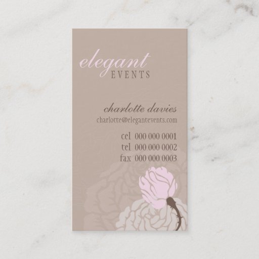 Customizable STYLISH BUSINESS CARD elegant rose