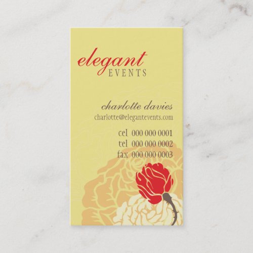 STYLISH BUSINESS CARD elegant rose