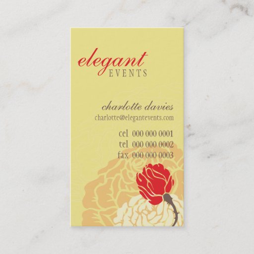 Customizable STYLISH BUSINESS CARD elegant rose