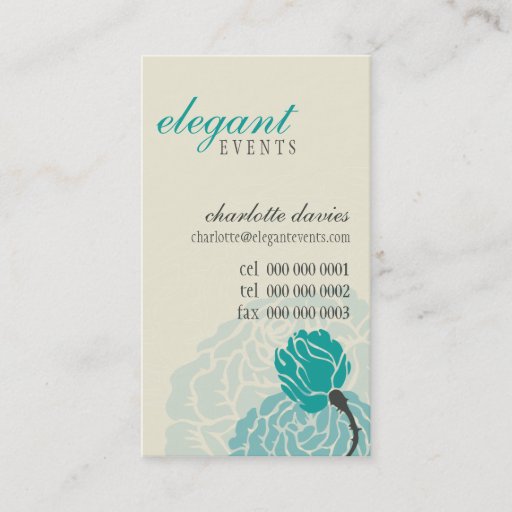 Customizable STYLISH BUSINESS CARD elegant rose jade cream