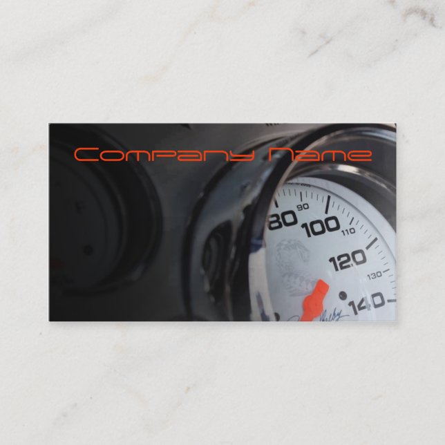 Stylish Business Card With A Modern Car Gauge (Front)