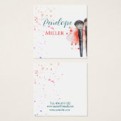 stylish business card with brushes for makeup (Front & Back)