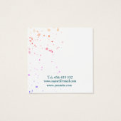stylish business card with brushes for makeup (Back)