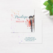 stylish business card with brushes for makeup (Desk)
