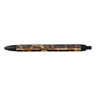 Stylish Business Monogram Leopard Print Pen