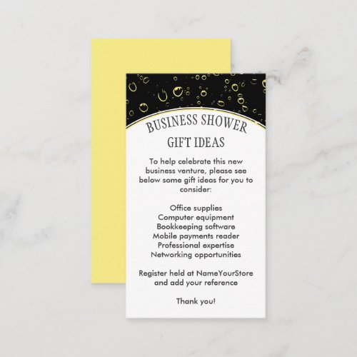 Stylish Business Shower Enclosure Card