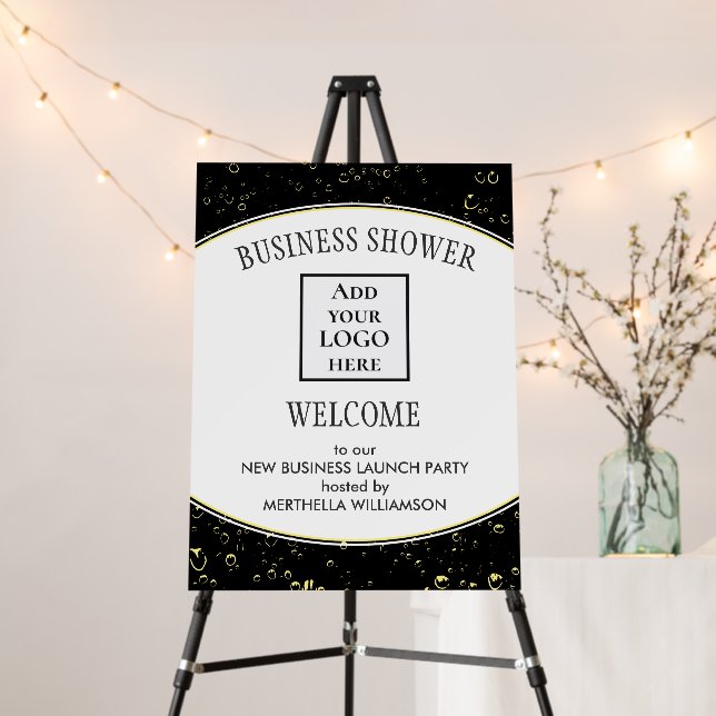 Stylish Business Shower Logo Welcome Foam Board (In Situ (Stand))