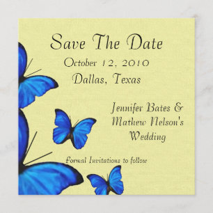 Stylish Butterflies Save the Date Annoucements