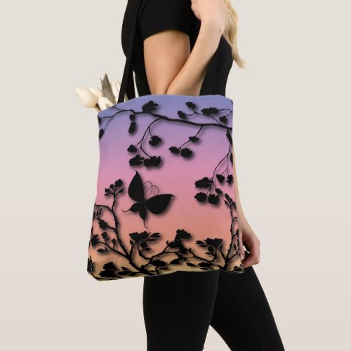 Stylish butterfly at Dusk Tote Bag