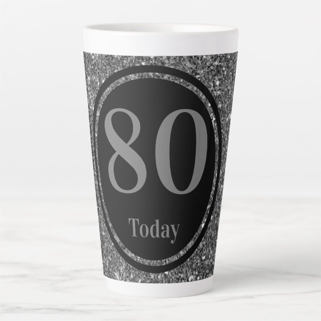 Stylish by year special birthday mug gift 80th (Front)