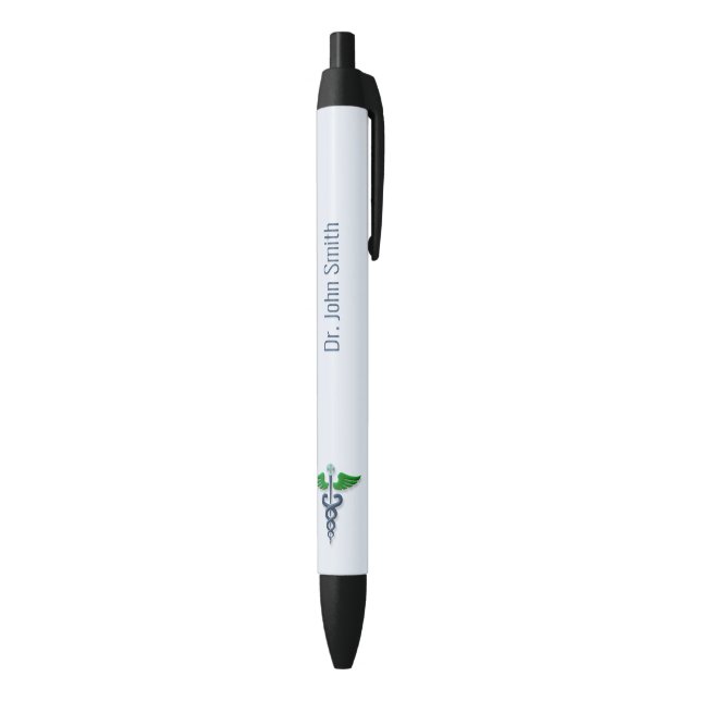 Stylish Caduceus Medical Green Wings Cross Blue Pen (Bottom (Vertical))