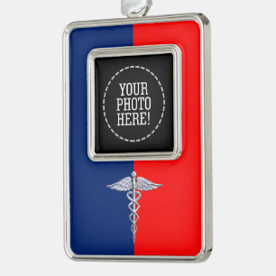 Stylish Caduceus Medical Symbol League Ornament