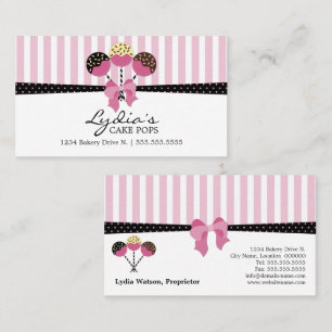 Stylish Cake Pops Bakery Business Card