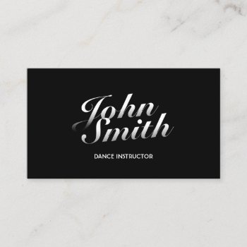 Stylish Calligraphic Dance Business Card by cardfactory at Zazzle