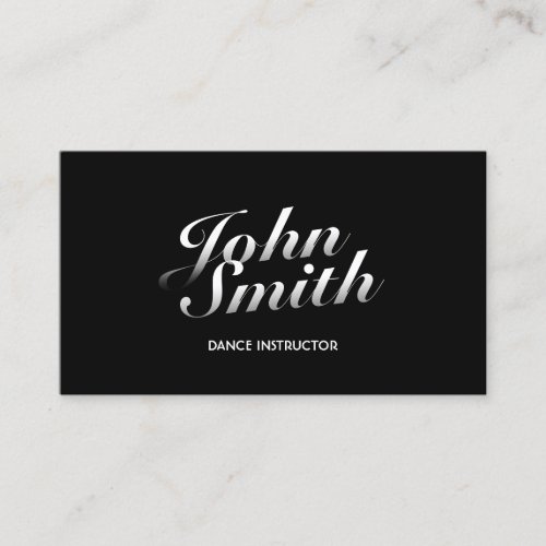 Stylish Calligraphic Dance Business Card