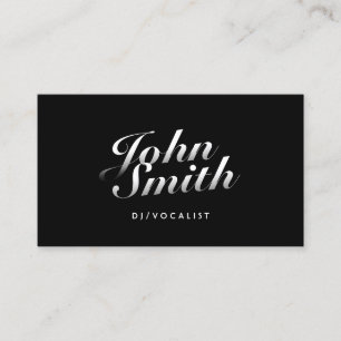 Stylish Calligraphic DJ Music Business Card