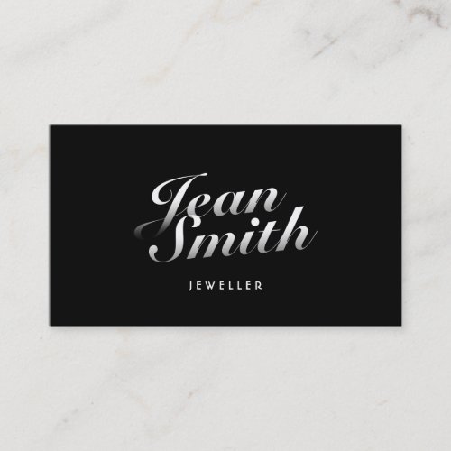 Stylish Calligraphic Jewellery Business Card