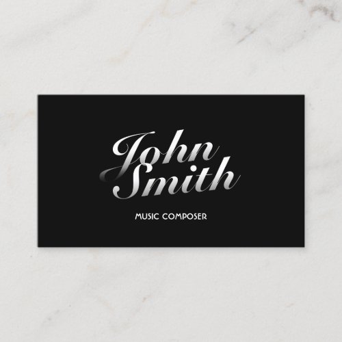 Stylish Calligraphic Music Composer Business Card