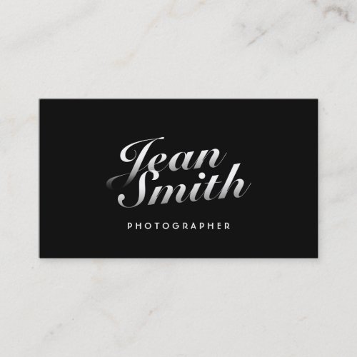 Stylish Calligraphic Photographer Business Card