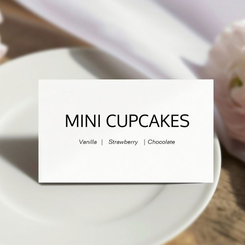 Stylish  Calligraphy  Buffet Food Labels Table Table Number
