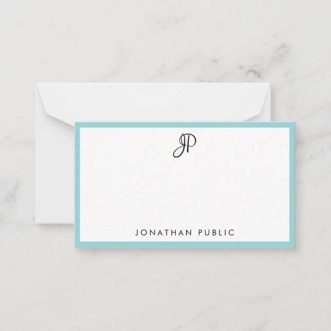 Stylish Calligraphy Monogram Minimalist Template (Front)