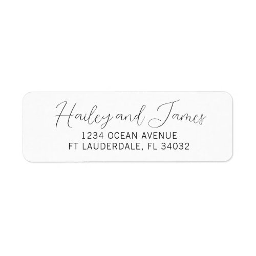 Stylish Calligraphy Return Address Labels 