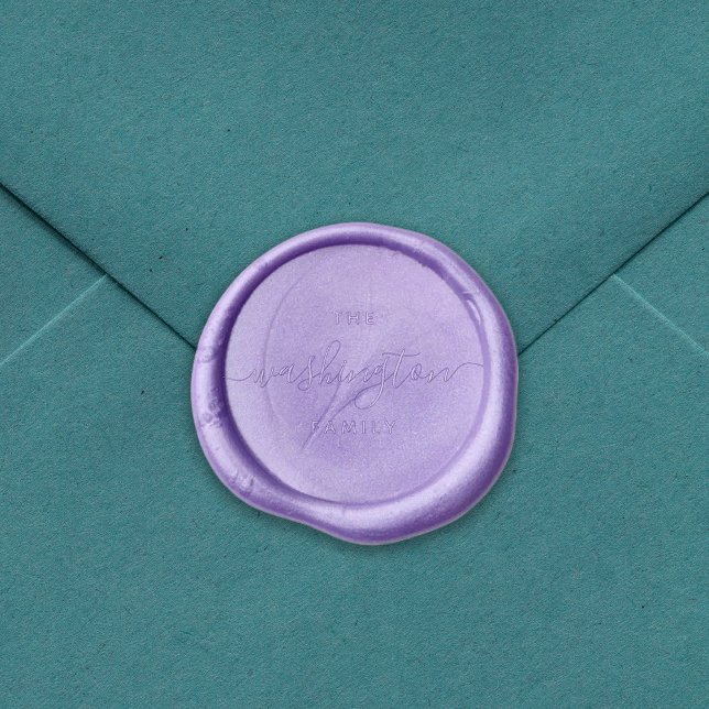 Stylish Calligraphy Script Family Name Wax Seal Sticker (Creator Uploaded)