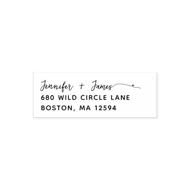 Stylish Calligraphy Script Return Address Self-inking Stamp (Design)