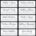 Stylish Calligraphy Wedding Guest Address Labels<br><div class="desc">Easy to personalize, names and addresses / individual wedding address label stickers for guest invitations. These chic, modern and stylish wedding address labels feature your wedding guest names in off-black elegant handwritten script calligraphy on a white background. Simply add your individual wedding guest names and address. Exclusively designed for you...</div>
