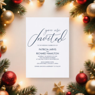 Stylish Calligraphy Wedding Invitation