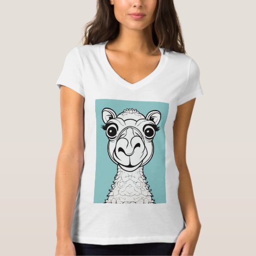 Stylish Camel Design T_Shirt for Animal Lovers