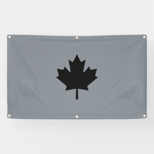 Stylish Canadian Black Maple Leaf Banner