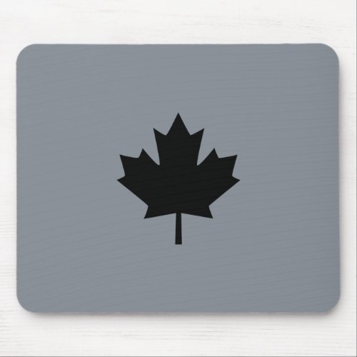 Stylish Canadian Black Maple Leaf Mouse Pad