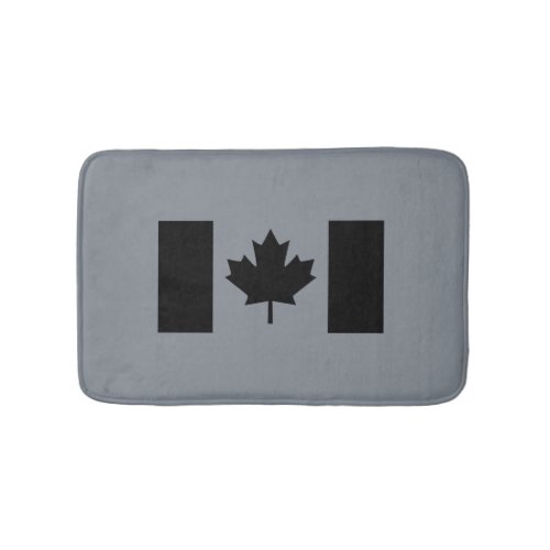 Stylish Canadian Flag in Black Bath Mat