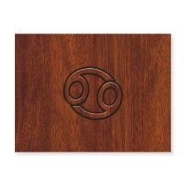 Stylish Cancer Sign on Mahogany Decor