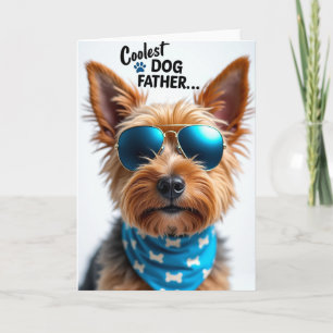 Stylish Canine Fathers Day Photo Card