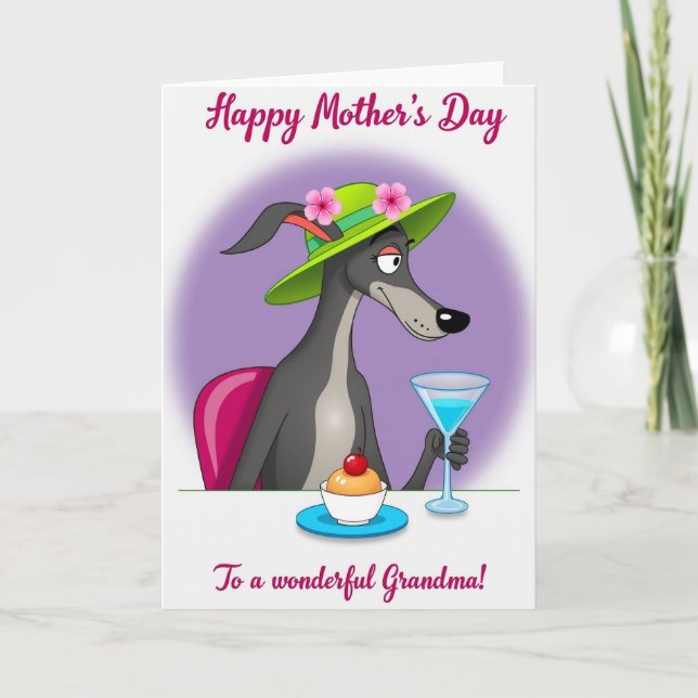 Stylish Canine Mothers Day Card (Front)