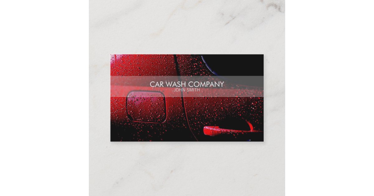 Stylish Car Wash Business Card