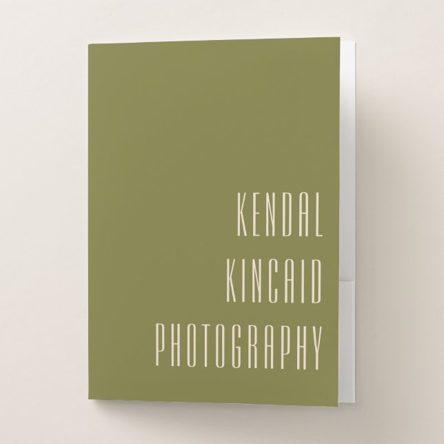 Stylish Cardamon Green Modern Professional  Pocket Folder (Front)