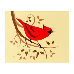 Stylish Cardinal Bird Art