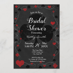 Stylish casino bridal shower invitation