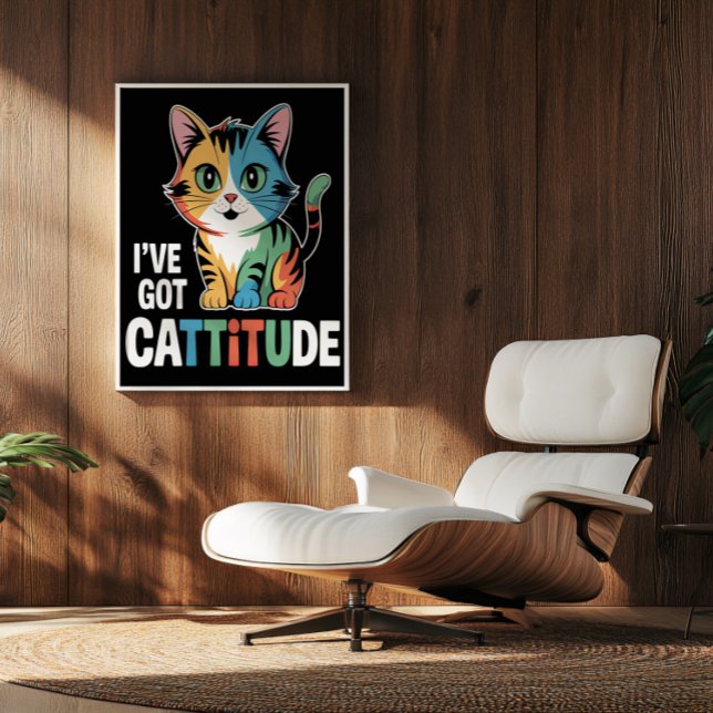 Stylish Cat's Confident Stance Poster (Creator Uploaded)