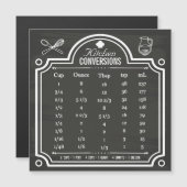 Stylish Chalkboard Kitchen Conversion Chart (Front/Back)