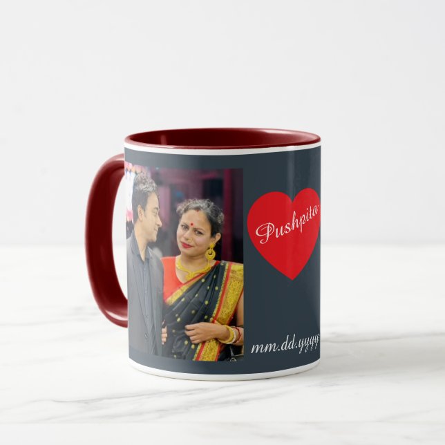 Stylish Charcoal Gray Mug (Front Left)