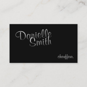 Stylish Chauffeur for Her Calligraphy Business Card